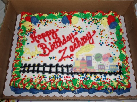 Train Birthday Cake on Train Cake From Sams Club